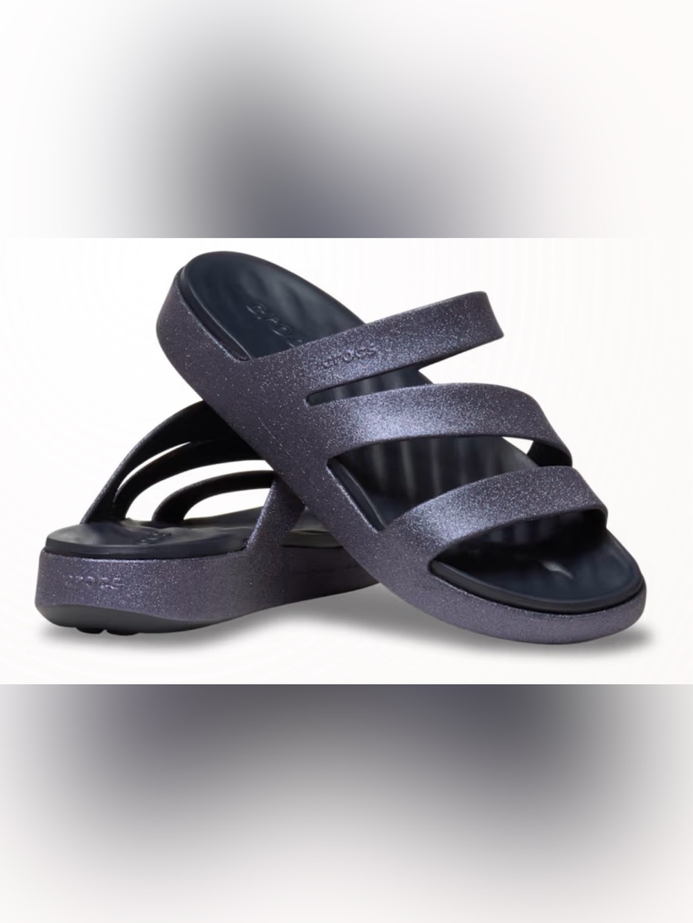 Crocs Women's Getaway Glimmer Strappy Sandals - Women's Size 5 Navy